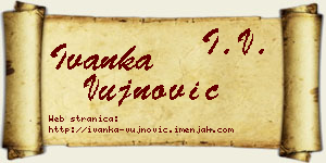 Ivanka Vujnović vizit kartica
